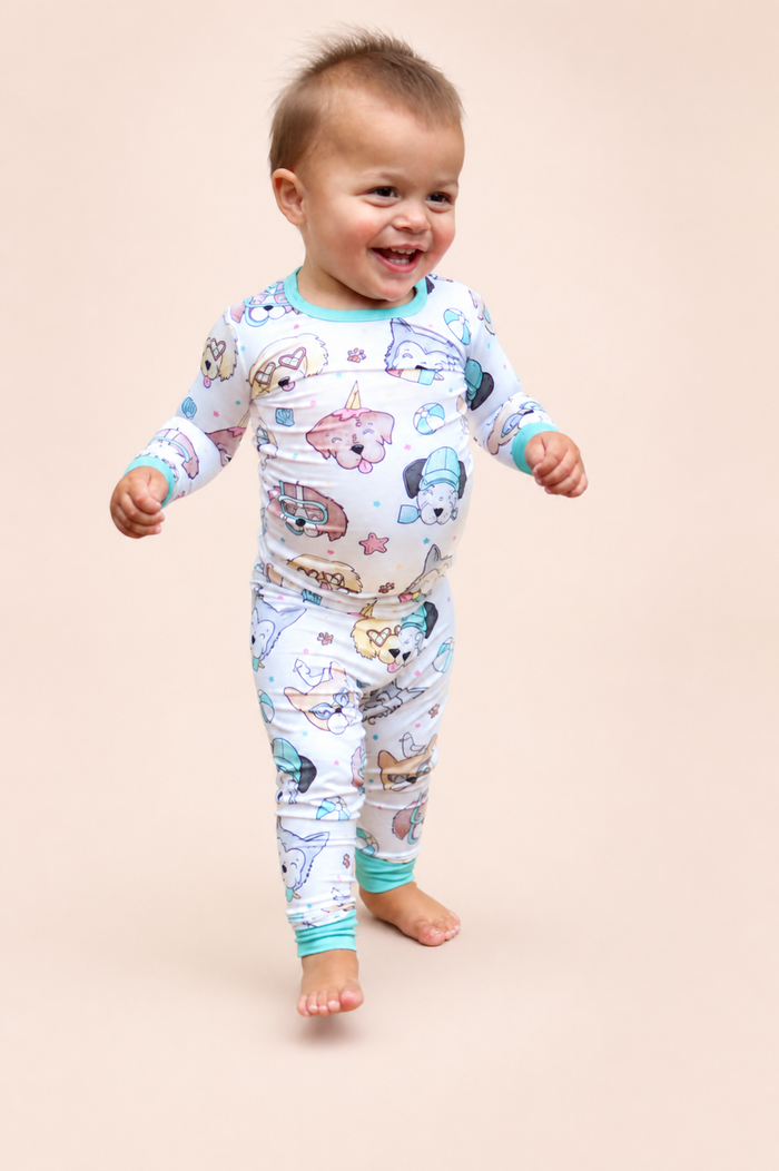 Puppy Paddle Club Two Piece Pajama Set
