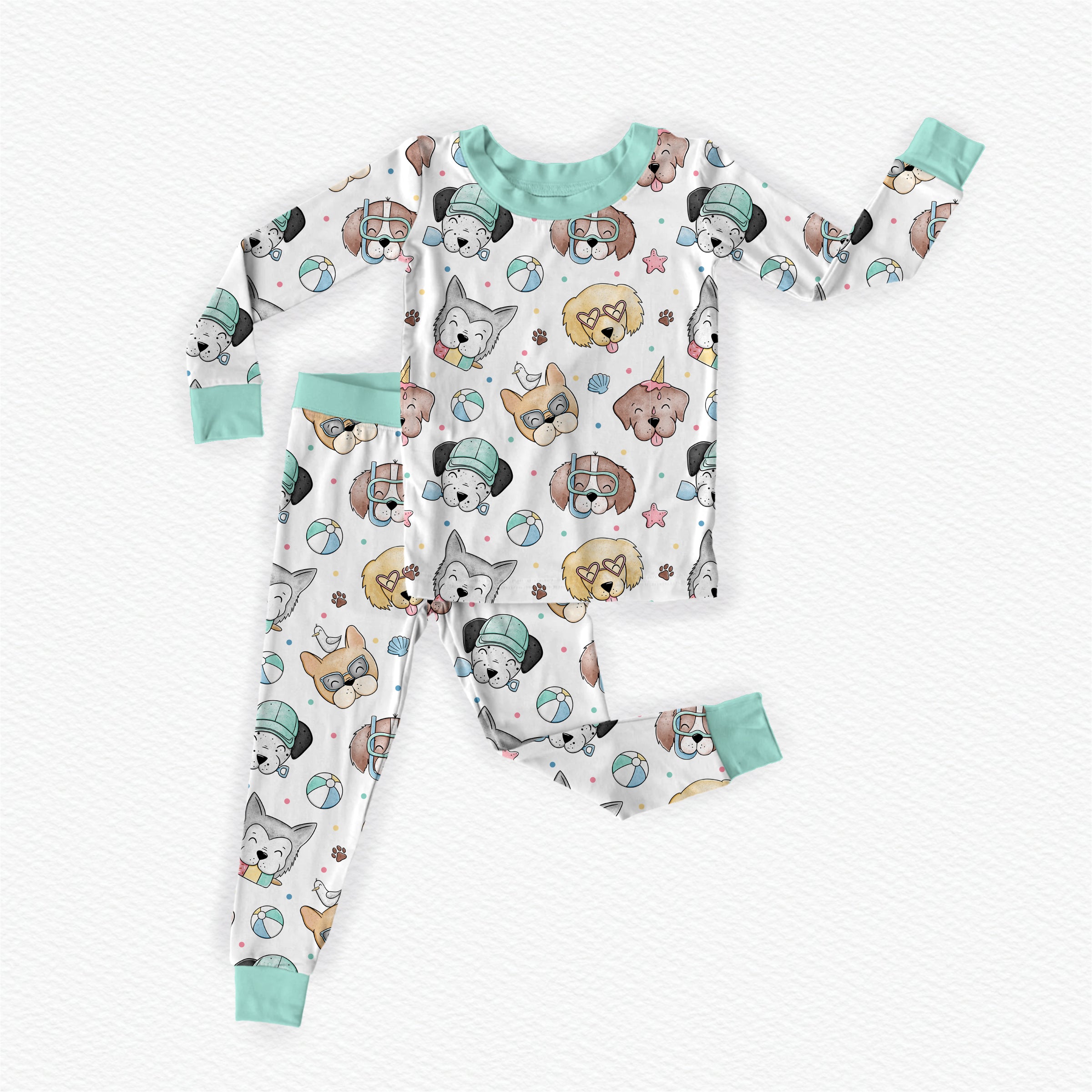 Puppy Paddle Club Two Piece Pajama Set